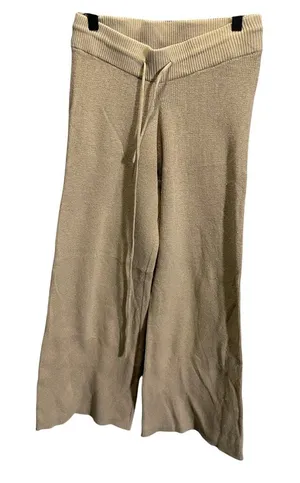 Rails Womens Beige Knit Wide-Leg Pants With Drawstring Waist‎ Size S thumbnail 1