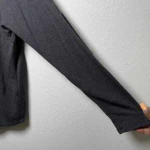 Beyond Yoga Women Modal Pullover Top XL Gray Moto Ribbed Elbow Raglan‎ Sleeve thumbnail 3