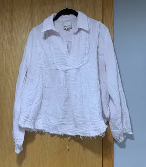 Industry Republic Clothing Light Pink Pullover Cotton Top - Size Large thumbnail 1