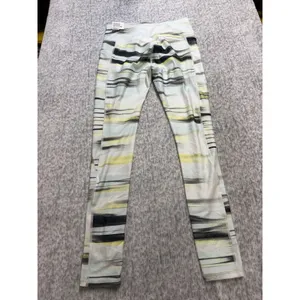 DSG Womens Cold Weather Compression High-Rise Leggings Abstract Stripe Yellow M‎ thumbnail 7