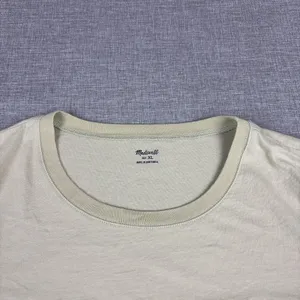 Madewell T-Shirt Womens XL Beige Crew Neck Short Sleeve Tagless Jersey Basic Top thumbnail 2