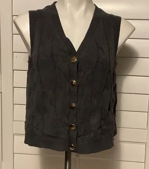 a new day Charcoal V-Neck Sweater Vest thumbnail 1