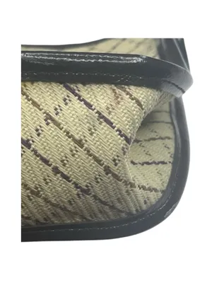 DKNY 𖣴 Woven Crosshatch Mini Bag Handbag 𖣴 Straw 𖣴 Choc Brown Leather Trim 𖣴 thumbnail 13