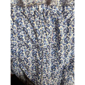 Vtg Boho Y2K Blue Floral Halter Backless Sundress Calico Mini Cottagecore V-Neck thumbnail 6