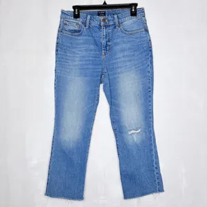 J. Crew Mid-Rise Flare Crop Jeans thumbnail 3