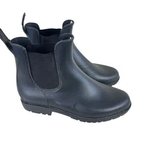 Capelli New‎ York Women Black Rubber Chelsea Boots Ankle Rain Boots Size 6 thumbnail 4