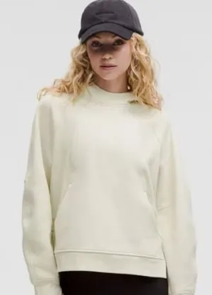 Lululemon Scuba Oversized Side-Slit Hoodie Size XS/S‎ in BONE Cream thumbnail 1