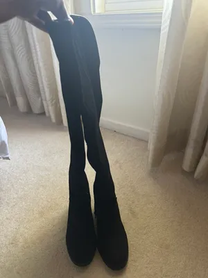 MIA Knee High Black Suede Boots thumbnail 3