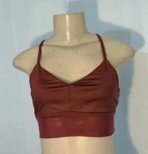 ALO Yoga Lavish Sports Bra Women’s Small Strappy Back Burgundy Athletic Workout thumbnail 1