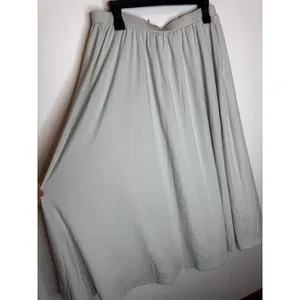 OGL Move Gray Maxi Skirt Long Flowy High Rise Elastic Waist Pockets Size L thumbnail 8