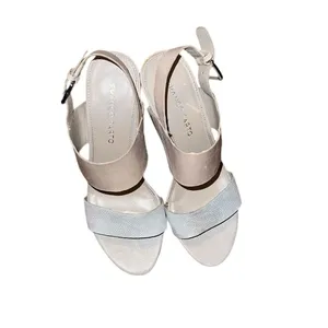 Franco Sarto Tan and Silver Sandals Shoes Size 7.5 M thumbnail 2