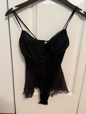 Vintage Victoria’s Secret Gold Label Black Lace Teddy thumbnail 2