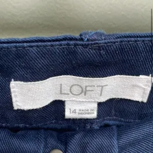 LOFT Blue Wide Leg Pants Relaxed Fit thumbnail 2