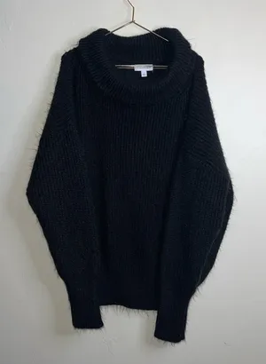 Calvin Klein Jeans Black slouchy Turtleneck Sweater thumbnail 1