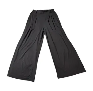 Halara High Waisted Wide Leg Pleated Trouser Pants Black Size Large L Flowy thumbnail 1