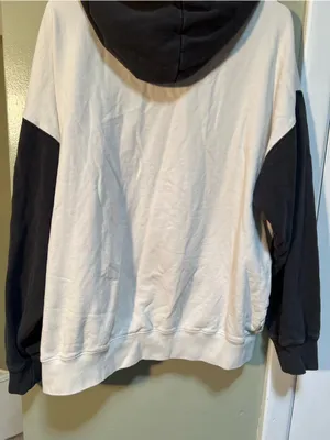 John Galt Brandy Melville Women's One Size Hoodie New York White Gray Raglan thumbnail 10