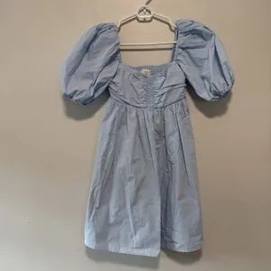 Wilfred‎ Amuse Poplin Babydoll Mini Dress in Light Blue Size XXS thumbnail 3