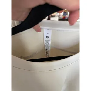 lululemon Softstreme Perfectly Oversized Cropped Crew off-white 12 nwot thumbnail 3