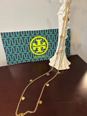 Tory Burch Gold Logo Long Necklace  thumbnail 2