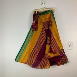 Reversible Maxi Wrap Skirt BINW717 Purple thumbnail 2