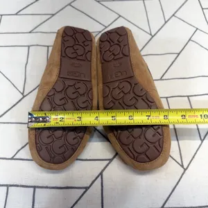UGG‎ Dakota Moccasin Slippers 8 Chestnut Suede Sheepskin Lined 5612 thumbnail 11