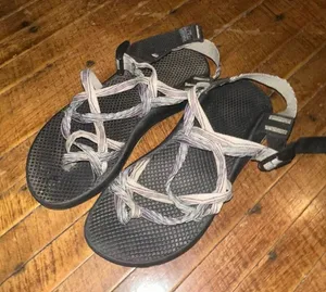 Chaco purple double strap orthotic arch support gorpcore 8 sandals thumbnail 1