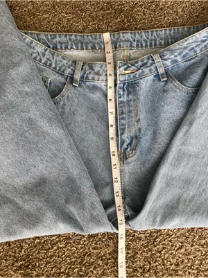 SHEIN Light Blue Distressed Boyfriend Jeans thumbnail 6