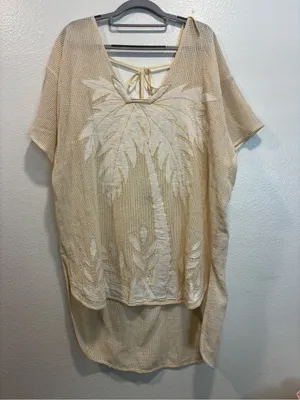 CELANDINE EMBROIDERED SHEER MESH MINI DRESS Cover Up Small thumbnail 2