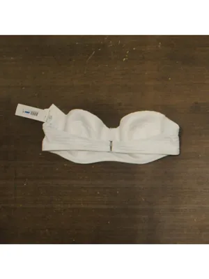 DKNY Womens Textured Molded Balconette Bikini Top DIMTS470 Soft White Texture XL thumbnail 2