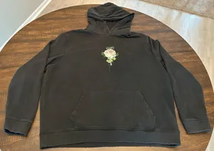 AllSaints Wreath Oth Rose Cross Hoodie Pullover Black XXL thumbnail 1
