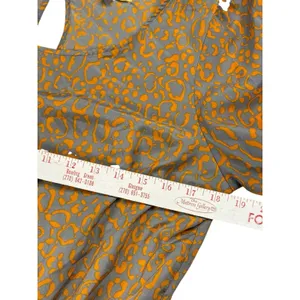 Gianni Bini Animal Print Ruffle Hem Mini Dress Orange Gray Long‎ Sleeve Medium thumbnail 8