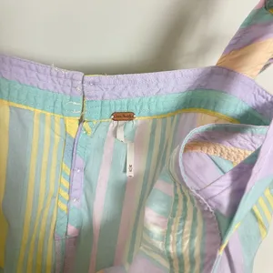 FREE PEOPLE Primavera Stripe Cotton Midi Dress in Pastel Combo Size Medium thumbnail 5