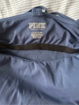 PINK - Victoria's Secret Women's Navy Strappy Tank Top thumbnail 3