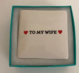 Breezy Valley To My Wife Ceramic Box & I Love You Heart Necklace In Gift Box NWT thumbnail 7