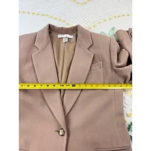 The Limited Wool Cashmere Blend Blazer Mauve Tan Single Button Jacket Size M‎ thumbnail 4