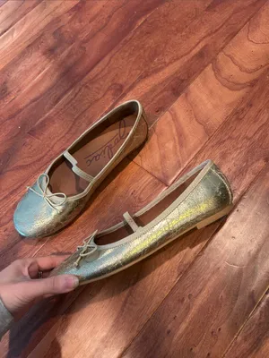 Zodiac Metallic Gold Bowed Ballet Flats Size 7 thumbnail 4