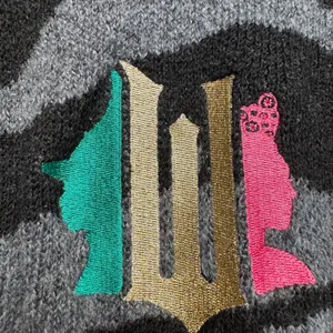 Wicked Paul Tazewell Collection Striped Cardigan XL Black Grey‎ Elphaba Glinda thumbnail 2