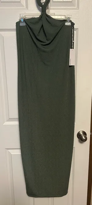 Reformation Olive Backless Halter Dress thumbnail 1