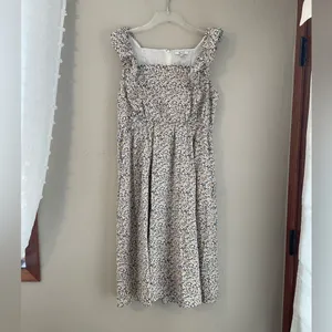 Madewell Floral Midi Dress - Cream and Blue thumbnail 4