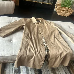 Burberry X Commuter 2 Khaki Trench Coat Plaid Size 42 thumbnail 3