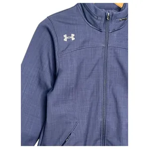 Under Armour Jacket Womens XS Loose ColdGear Pockets Full Zip Hoodie Sporty Blue thumbnail 5
