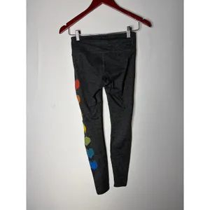 Aviator Nation Heart Leggings In Charcoal Rainbow Sz XS thumbnail 5
