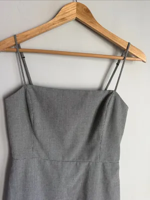Aritzia Wilfred Classic 90s Spaghetti Straps Mini Dress - Black White - US 8 thumbnail 5