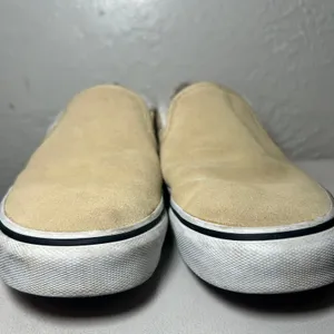 Vans Asher Womens Suede Slip On Fur Lined Shoes Size 8‎ Beige Comfort Casual thumbnail 2