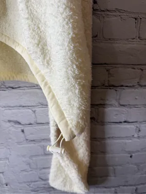 NWT skims fuzzy cream colored crop sweat shirt thumbnail 7