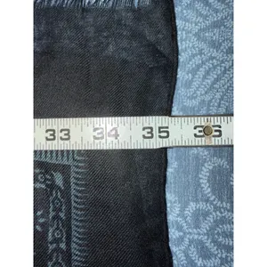 Saachi Viscose Black Floral Pashmina Shawl Scarf Fringe Boho Wrap Oversize Large thumbnail 5