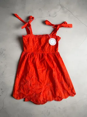 UMGEE Orange Eyelet Romper Size Small NEW NWT thumbnail 1