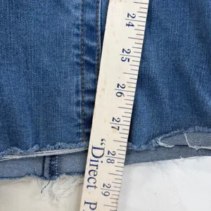 Seven7 Tummyless High Rise Slim Boot Jeans Blue Raw Hem Size‎ 12 Minimalist thumbnail 6