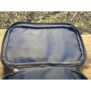 Yumi Kim Floral Makeup Bag Blue Double Tiered Travel Cosmetic Vanity Case thumbnail 7