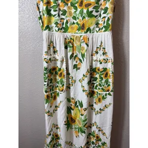 NWT FARM Rio Papaya Salad Scarf Maxi Dress Off‎ White Tropical Fruit Size M thumbnail 5